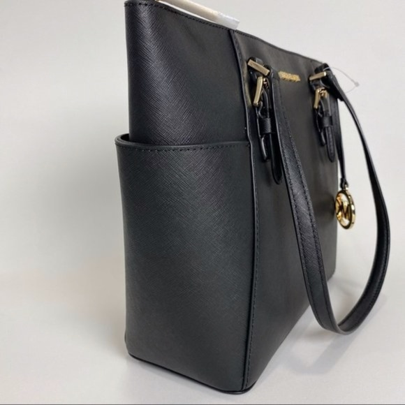 Michael Kors Charlotte Large Saffiano Leather Top-Zip Tote Bag - Picture 7 of 9